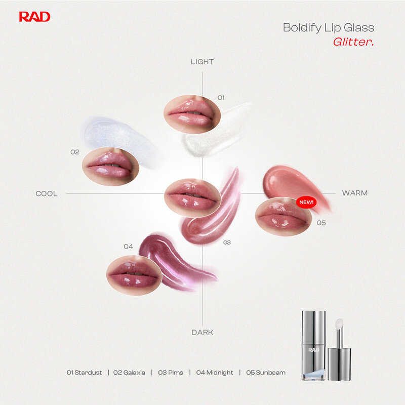 Rad Boldify Lip Glass 4g #04 Midnight Glitter