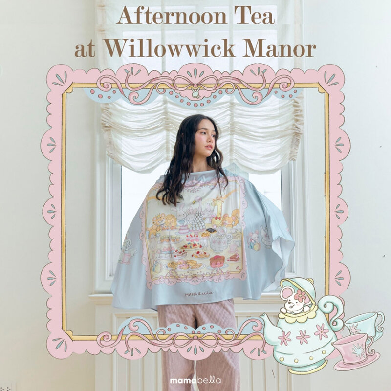 Mamabella Afternoon Tea At Willowwick Manor Breastfeeding Cover 1pc