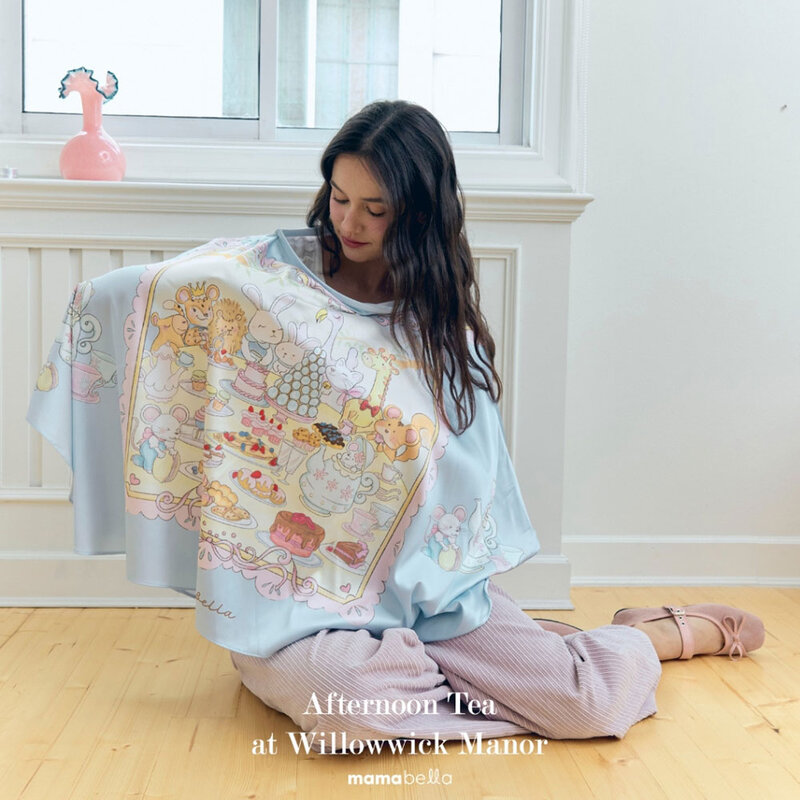 Mamabella Afternoon Tea At Willowwick Manor Breastfeeding Cover 1pc