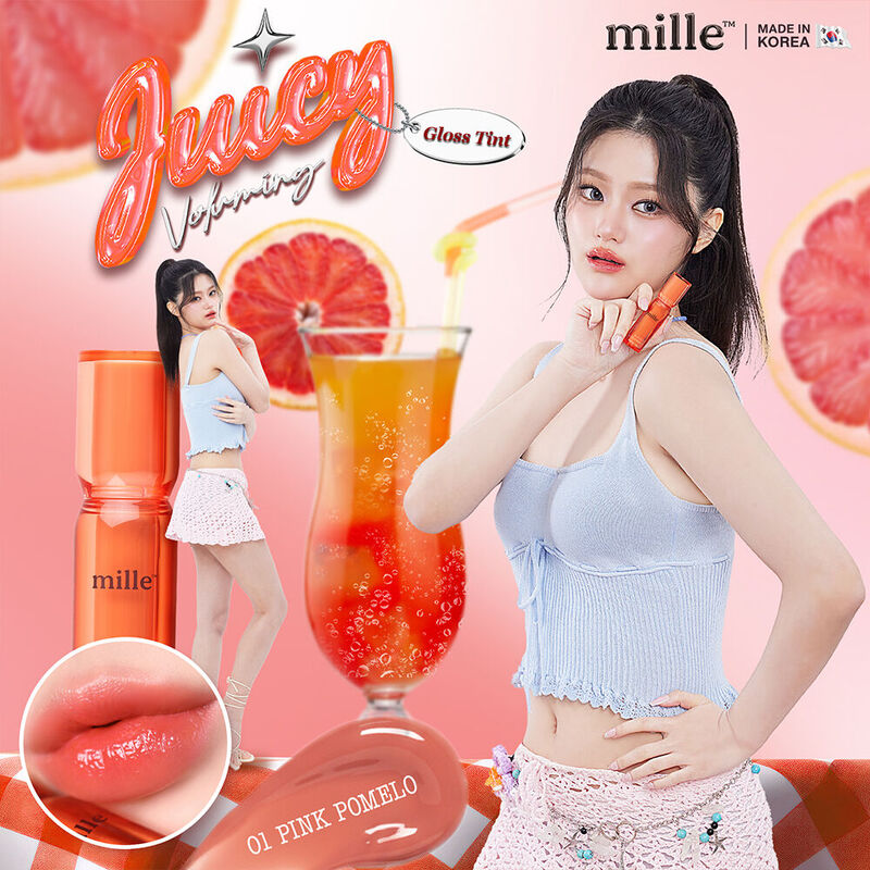 Mille Juicy Voluming Gloss Tint 3.8g #01 Pink Pomelo