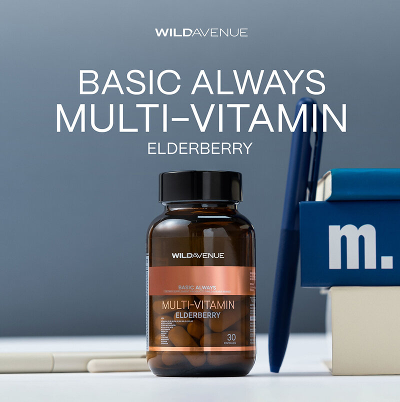 Wild Avenue Basic Always Multi-Vitamin Elderberry 30 Capsules