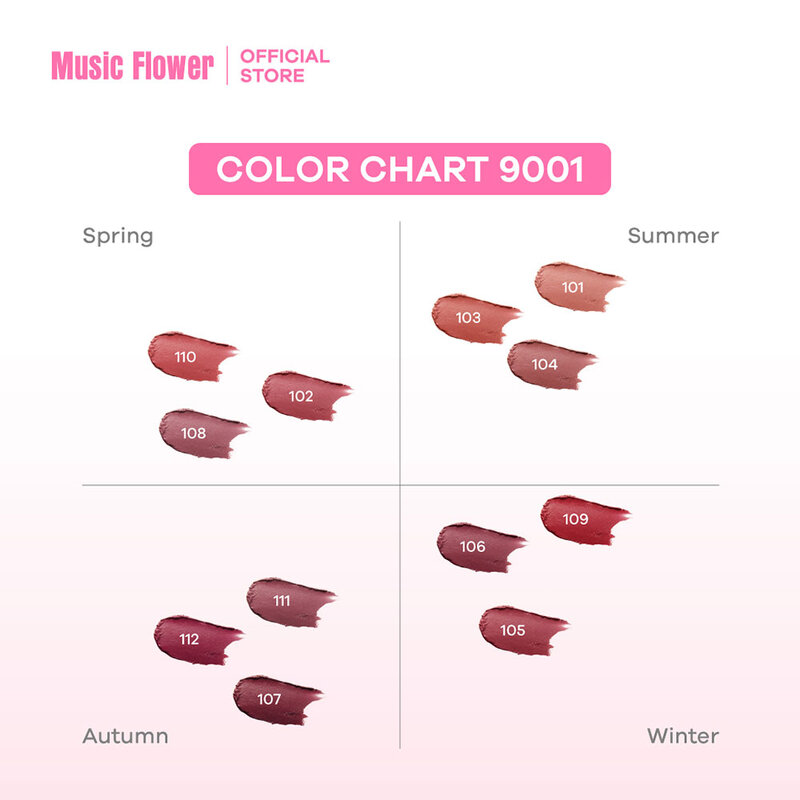 Music Flower Non Transfer Matte Lip Gloss 3.3g #101 Creamy Cinnamon
