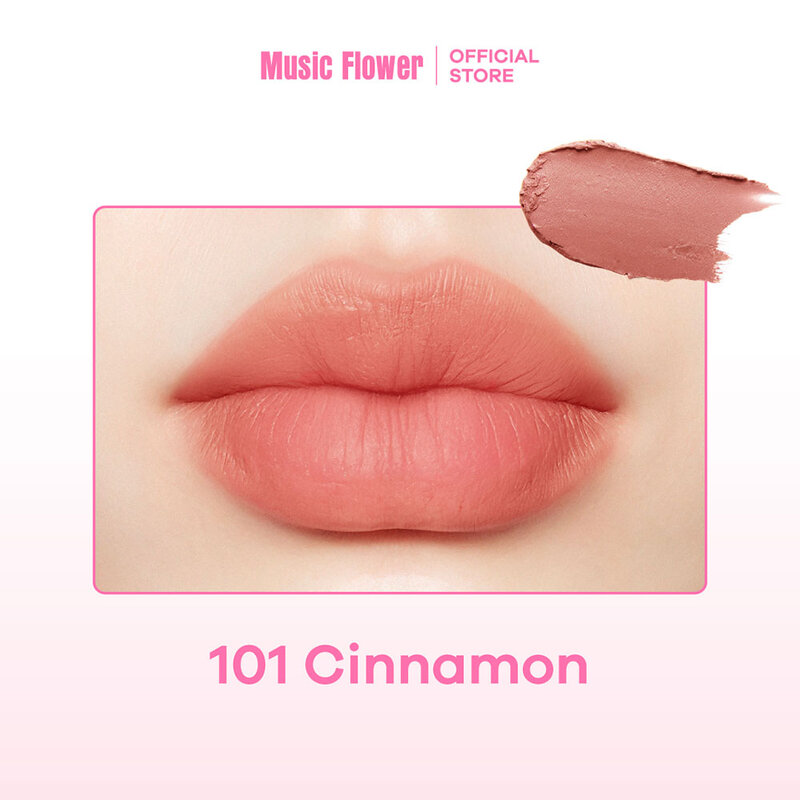 Music Flower Non Transfer Matte Lip Gloss 3.3g #101 Creamy Cinnamon