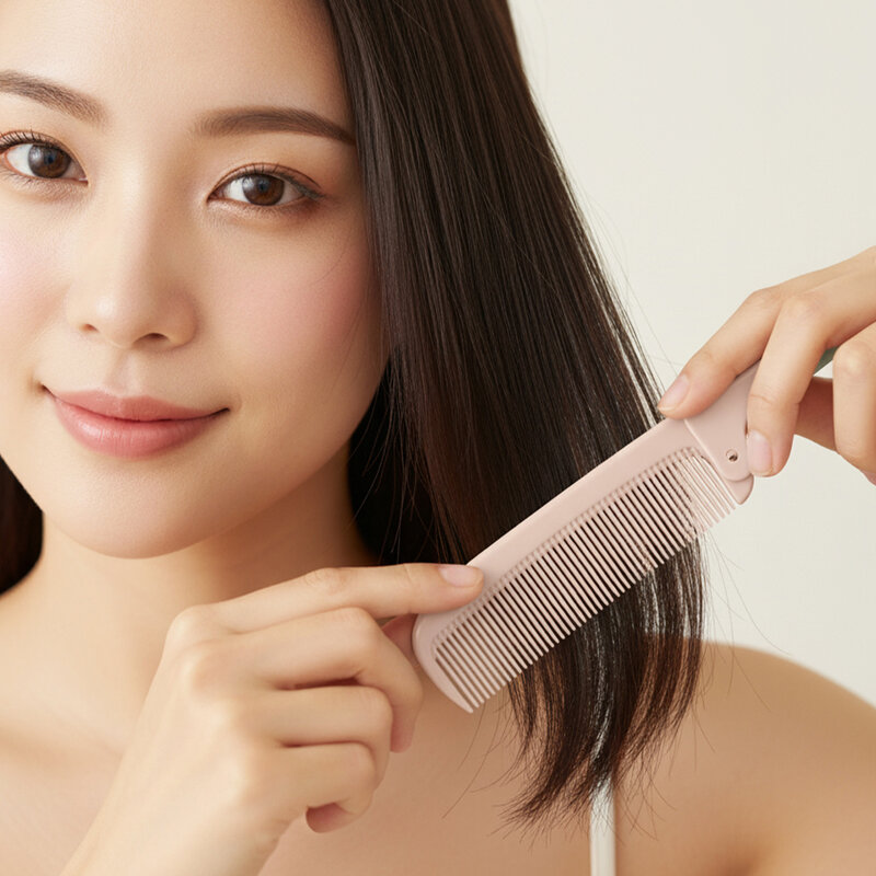 KVY Foldable Tail Comb #Pink