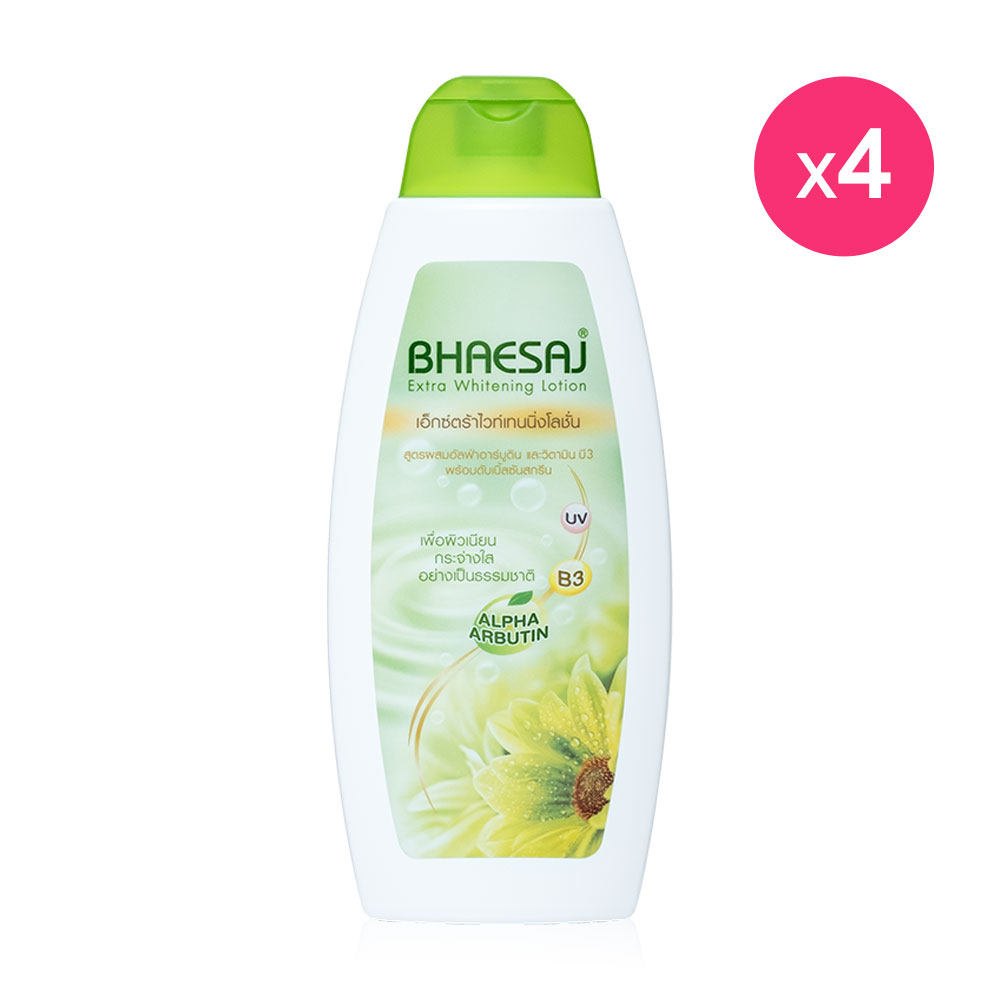 BHAESAJ Extra Whitening Lotion Alpha Arbutin [250ml x 4pcs]