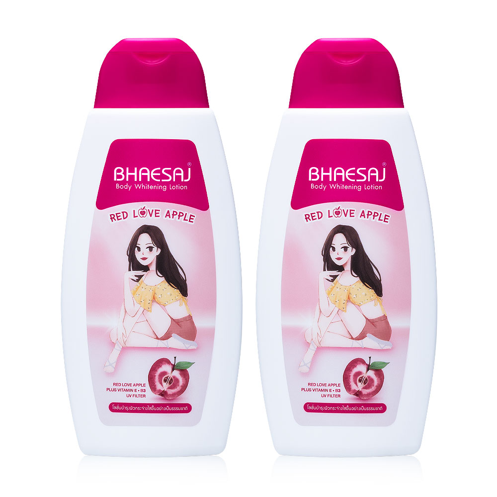 BHAESAJ Body Whitening Lotion Red Love Apple [250ml x 2pcs]