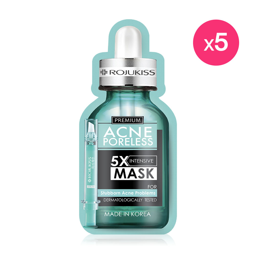 Rojukiss Acne Poreless 5X Intensive Mask [25ml x 5pcs]