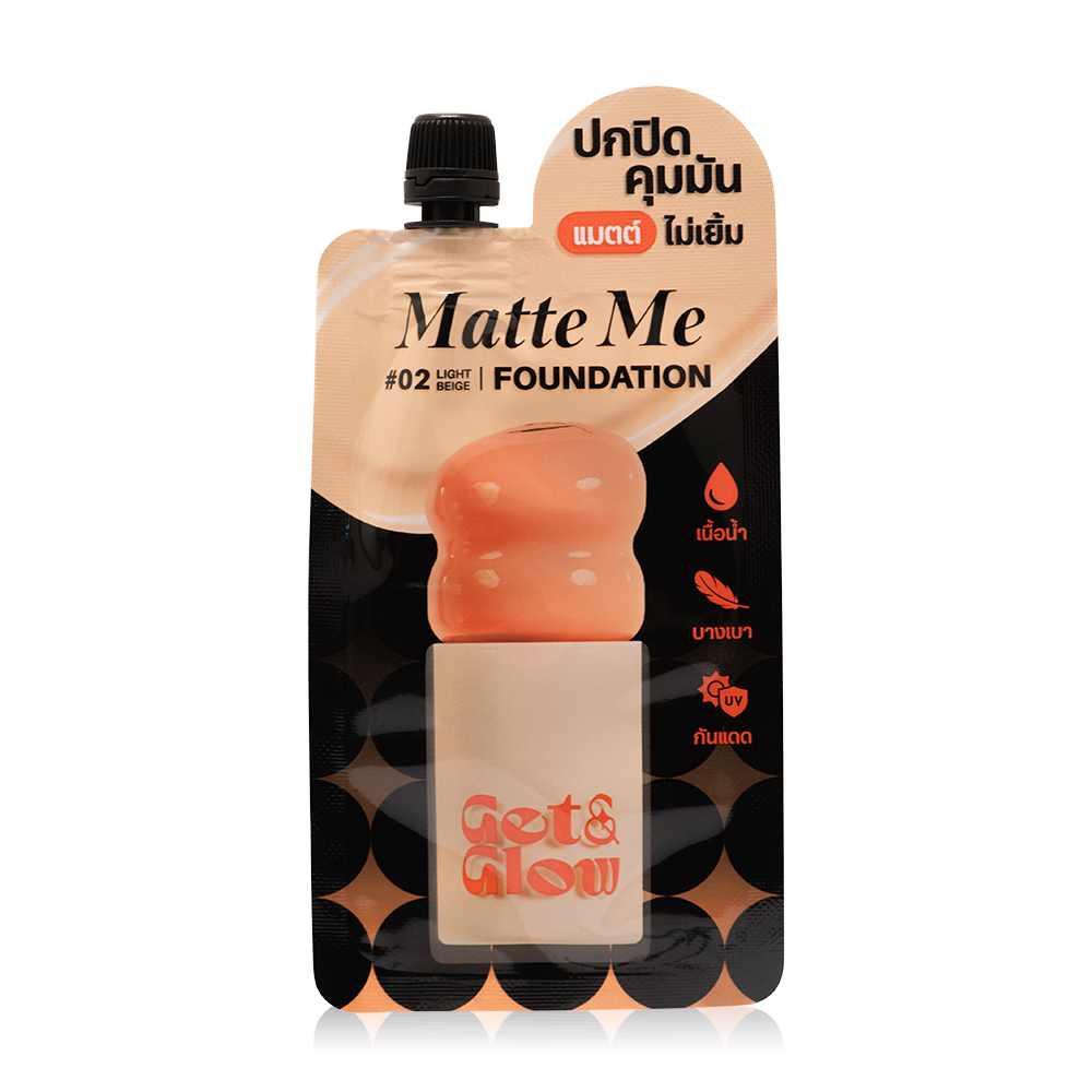 Get&Glow Matte Me Foundation Sachet 5ml #02 Light Beige