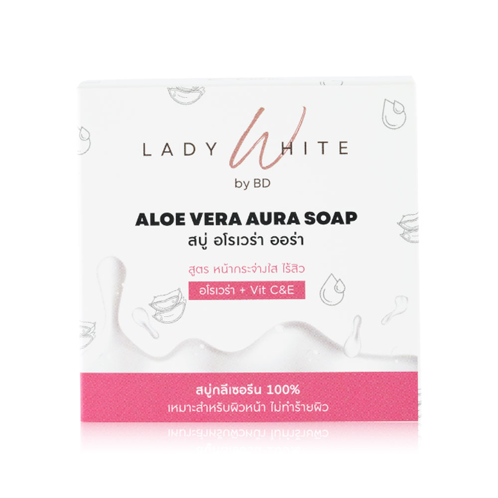 Lady White Aloe Vera Aura C&E Acne Soap 70g