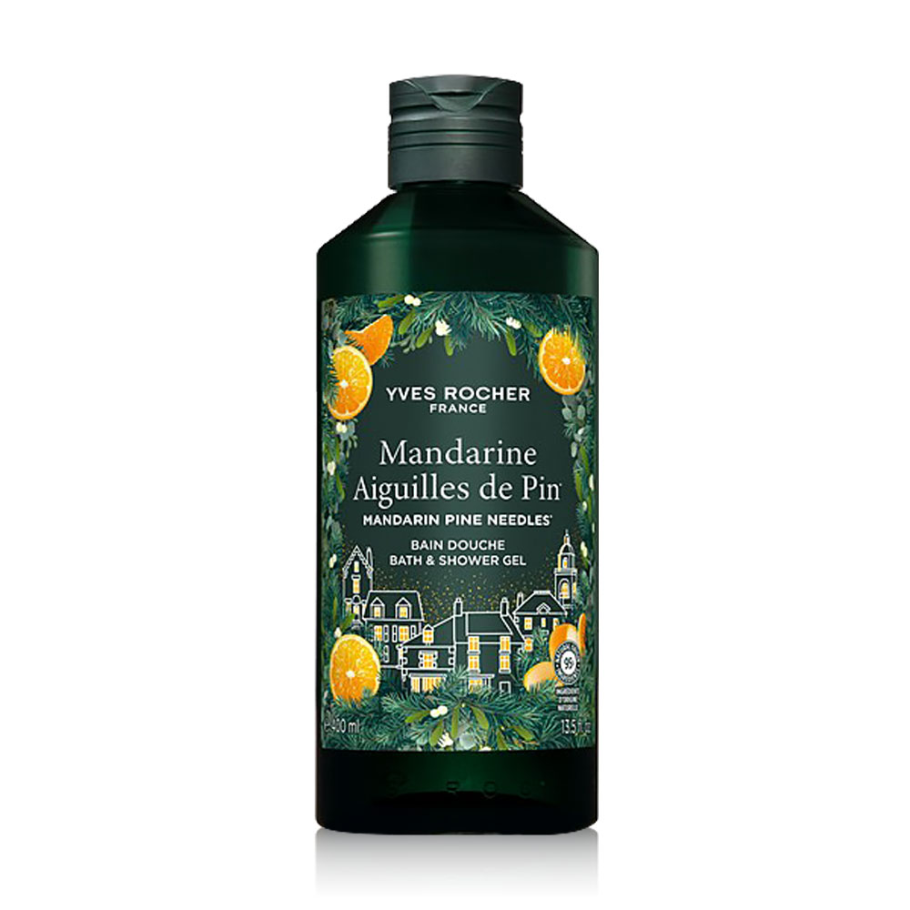 Yves Rocher Collection X'Mas Mandarin Pine Needles Bath & Shower Gel 400ml