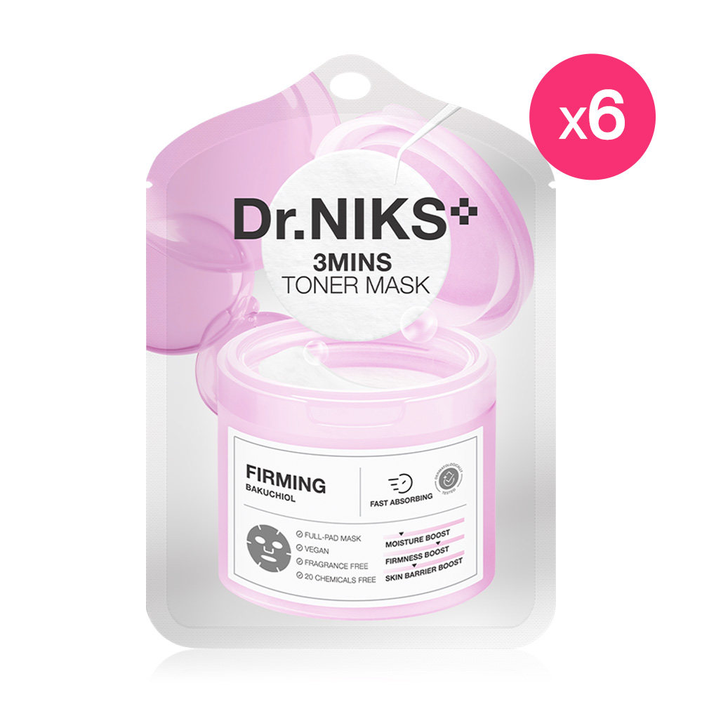 Dr.NIKS 3 Mins Toner Mask Firming [20ml x 6pcs]