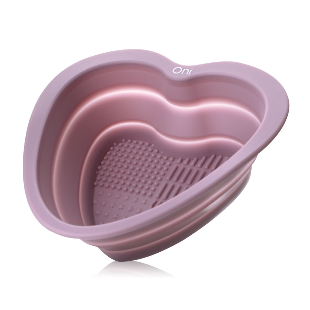 Oni Makeup Brush Cleansing Bowl Heart #Lavender Purple