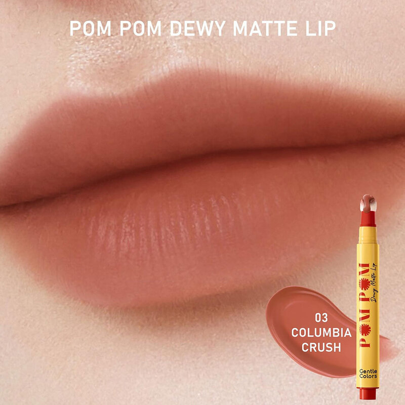 Gentle Colors Pom Pom Dewy Matte Lip 2.5g #03 Columbia Crush