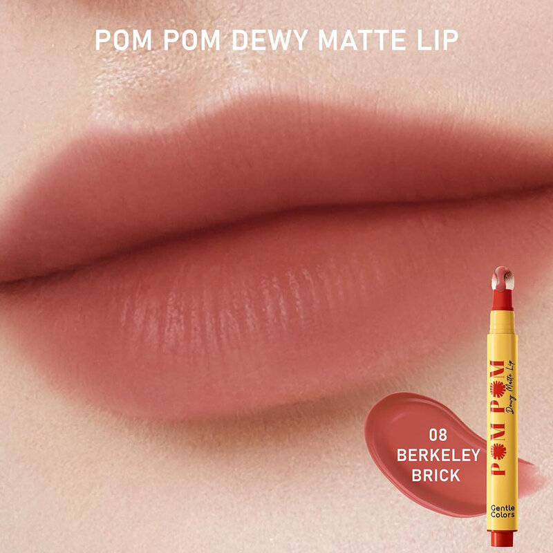Gentle Colors Pom Pom Dewy Matte Lip 2.5g #08 Berkeley Brick