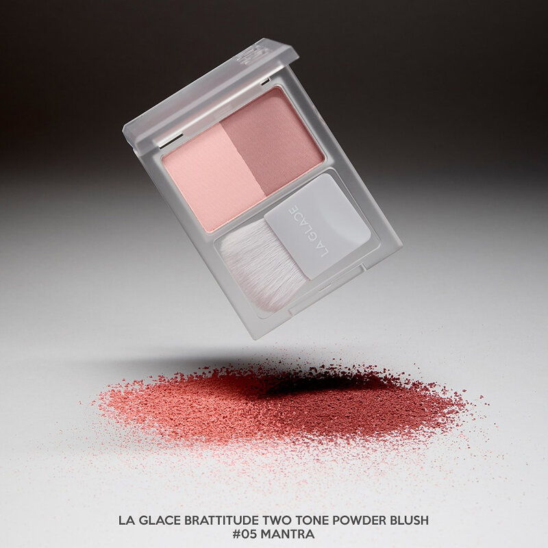 LA GLACE Brattitude Two Tone Powder Blush 4g #05 Mantra