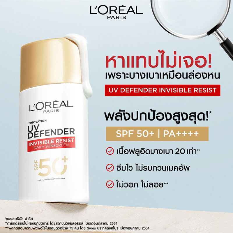 Loreal Paris UV Defender Invisible Resist SPF50+ PA++++ Long UVA [50ml x 2pcs]