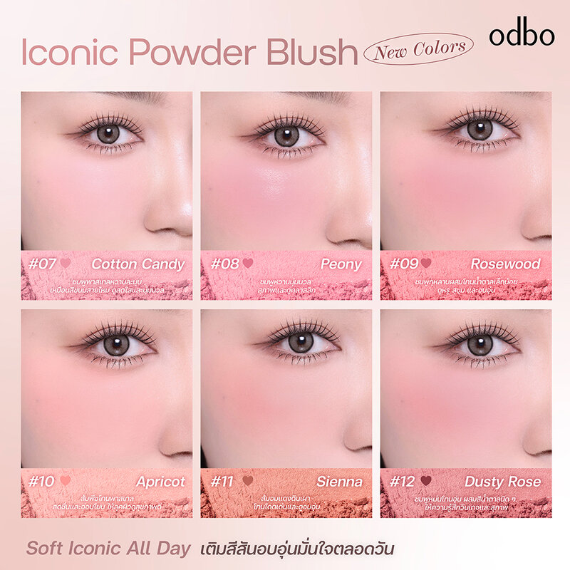 ODBO Iconic Powder Blush 4.2g #OD1325-12