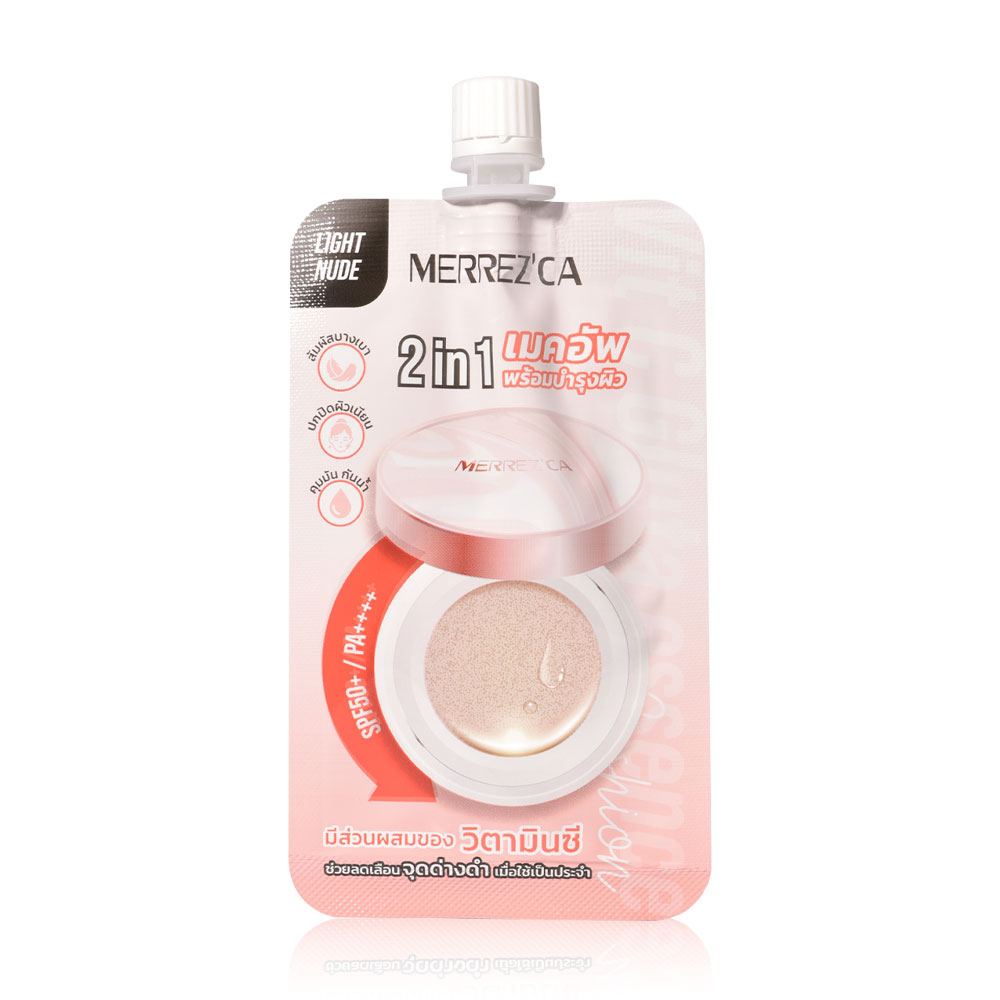Merrezca Vit C Gluta Essence Cushion Sachet 5g #21 Light Nude