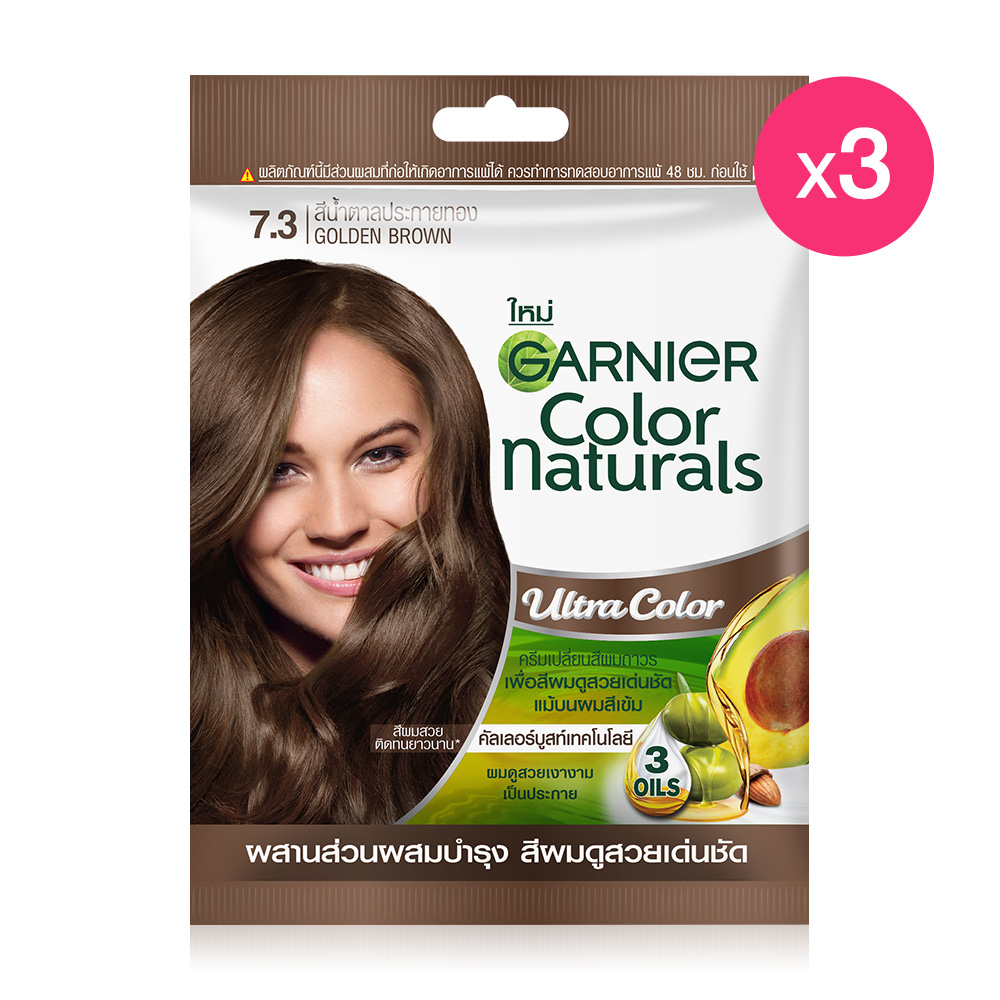 Garnier Color Naturals Ultra Color 3pcs #7.3 Golden Brown