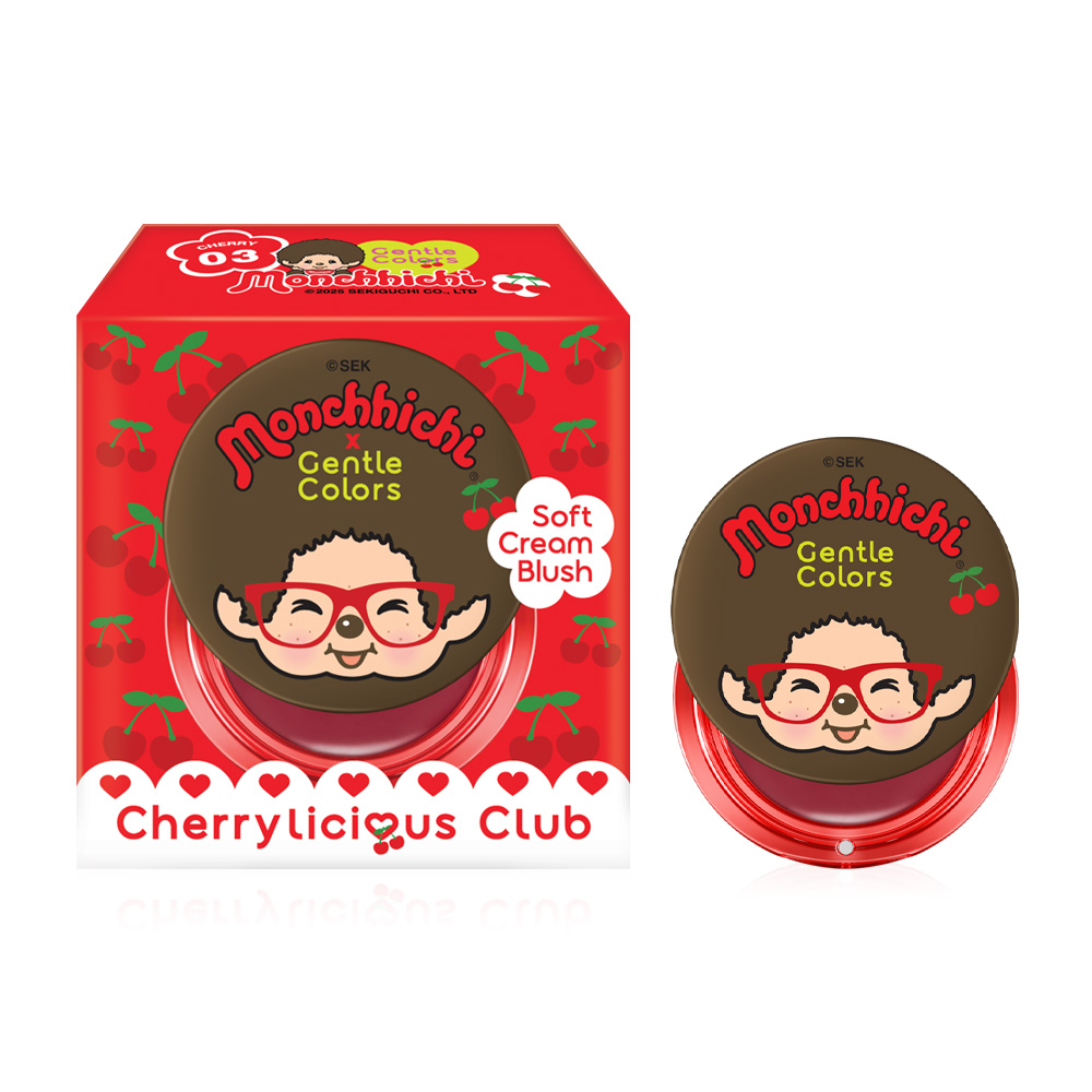 Gentle Colors X Monchchichi Soft Cream Blush 4g #03 Cherry