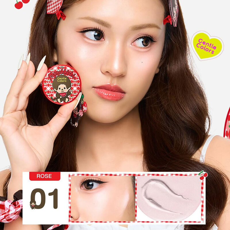 Gentle Colors X Monchchichi Set SA2 [Blush 4g #02 Kiss+ Highlighter 4g #01 Rose]