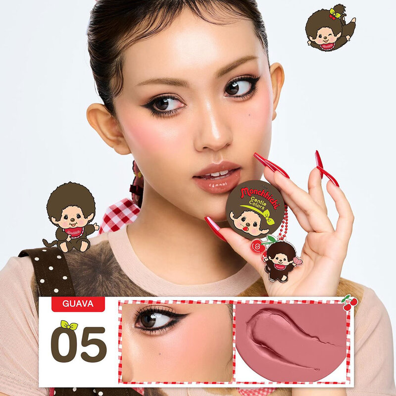 Gentle Colors X Monchchichi Set SA5 [Blush 4g #05 Guava + Highlighter 4g #02 Honey]