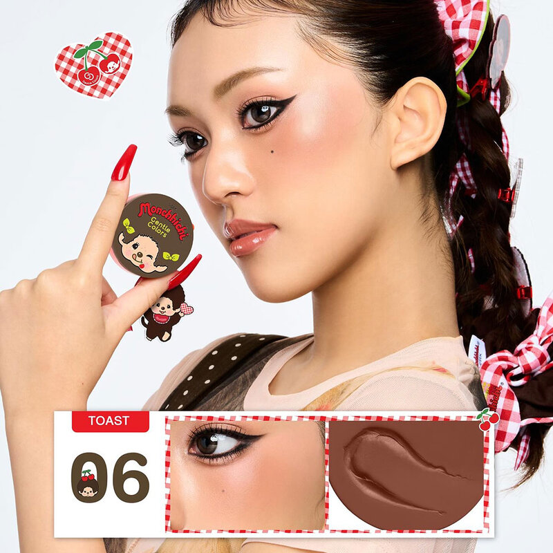 Gentle Colors X Monchchichi Set SA6 [Blush 4g #06 Toast + Highlighter 4g #02 Honey]