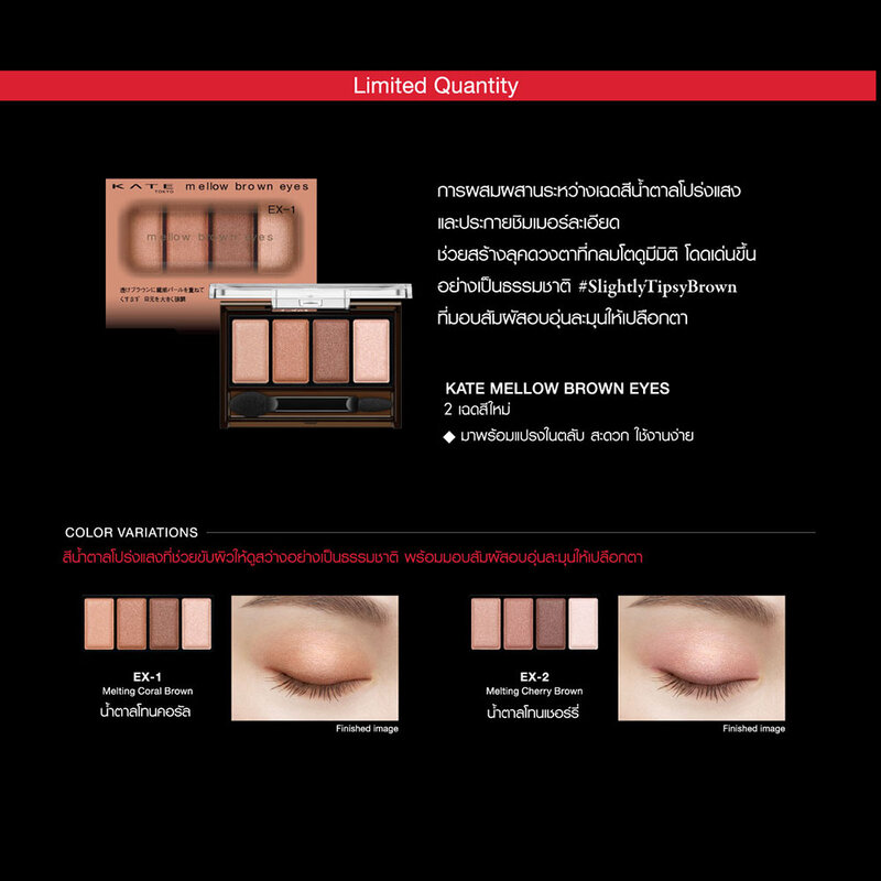 KATE Mellow Brown Eyes 4.2g #EX-1 Melting Coral Brown