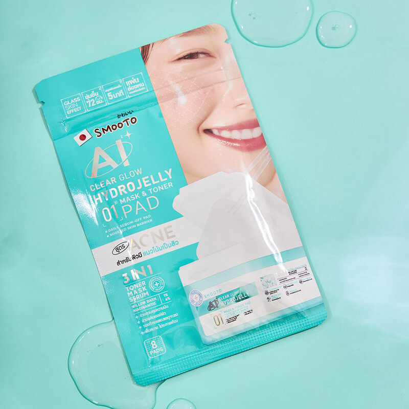 Smooto Clear Glow Hydrojelly Mask & Toner Pad 8 Pads