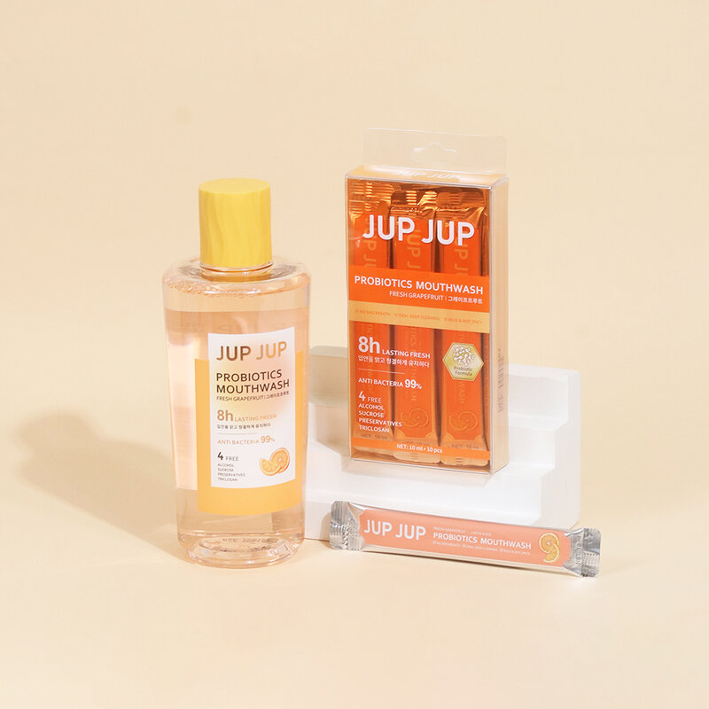 [Buy 1 Get 1] JUP JUP Probiotics Mouthwash [10ml x 10pcs] #Fresh Grapefruit  ( สินค้าหมดอายุ : 2026.04.13 ) 