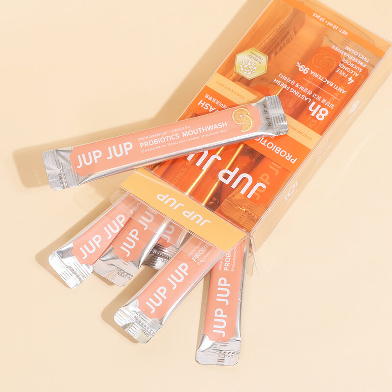 [Buy 1 Get 1] JUP JUP Probiotics Mouthwash [10ml x 10pcs] #Fresh Grapefruit  ( สินค้าหมดอายุ : 2026.04.13 ) 