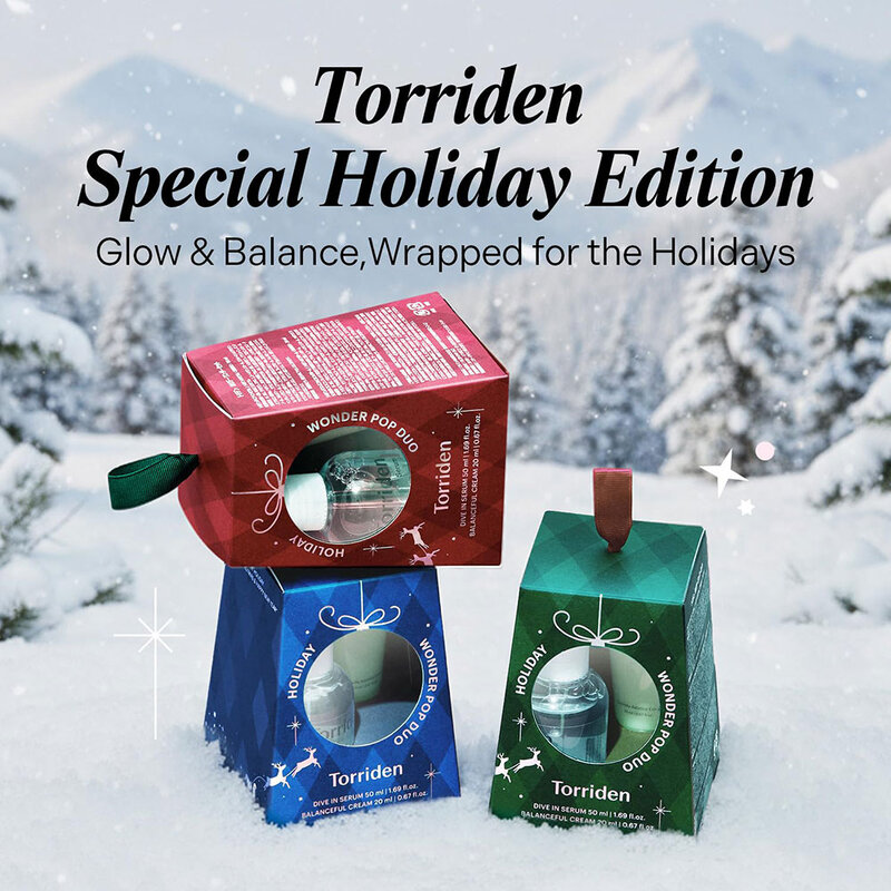 Torriden Set 2 Item Holiday Wonder Pop Duo Red Dive In Serum 50ml + Cream 20ml