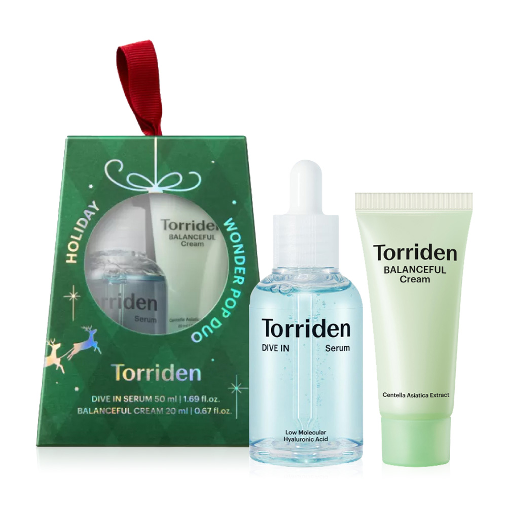 Torriden Set 2 Item Holiday Wonder Pop Duo Green Dive In Serum 50ml + Cream 20ml