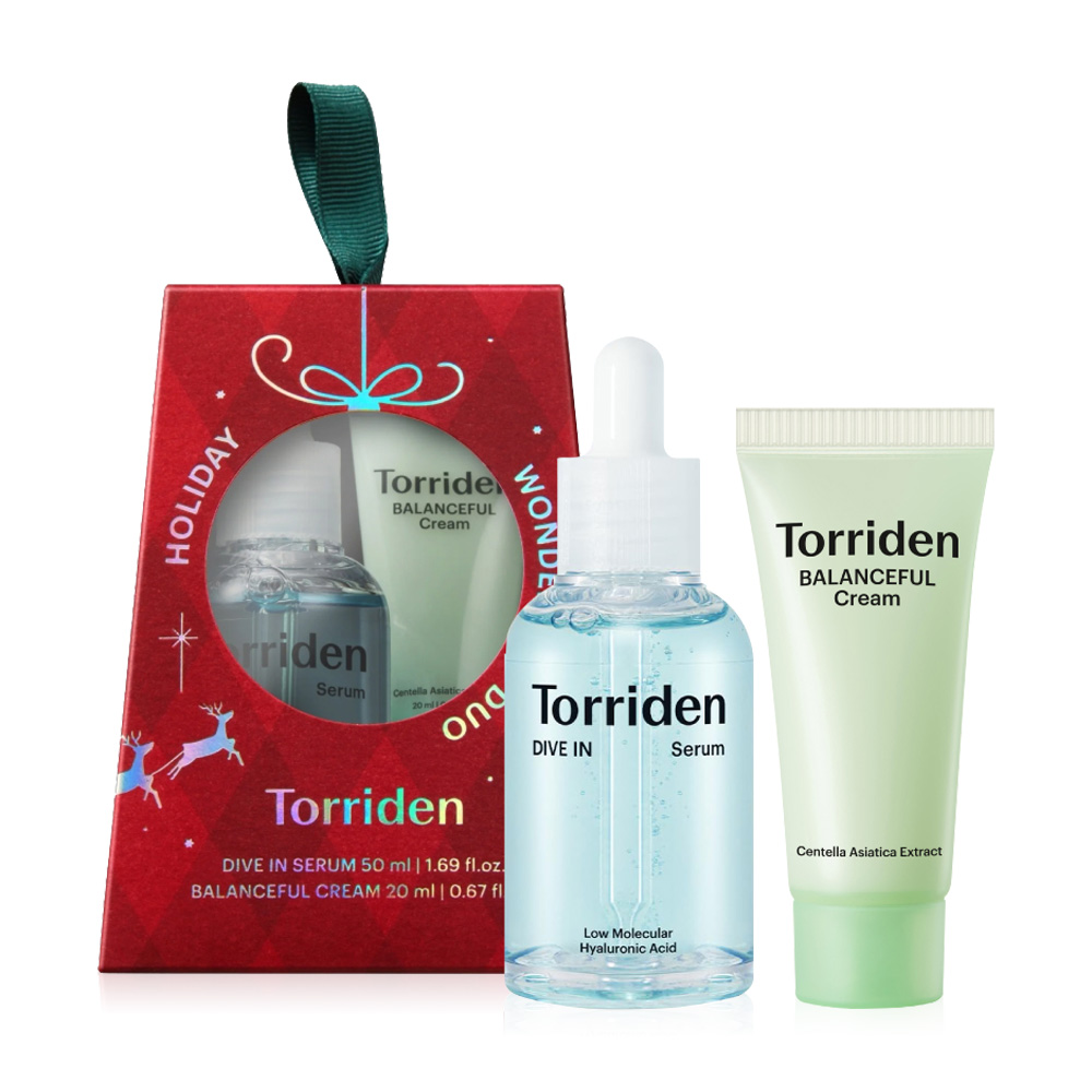 Torriden Set 2 Item Holiday Wonder Pop Duo Red Dive In Serum 50ml + Cream 20ml