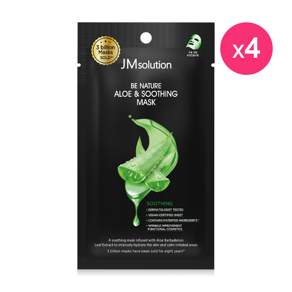JM Solution Be Nature Aloe & Soothing Mask [24ml x 4pcs]