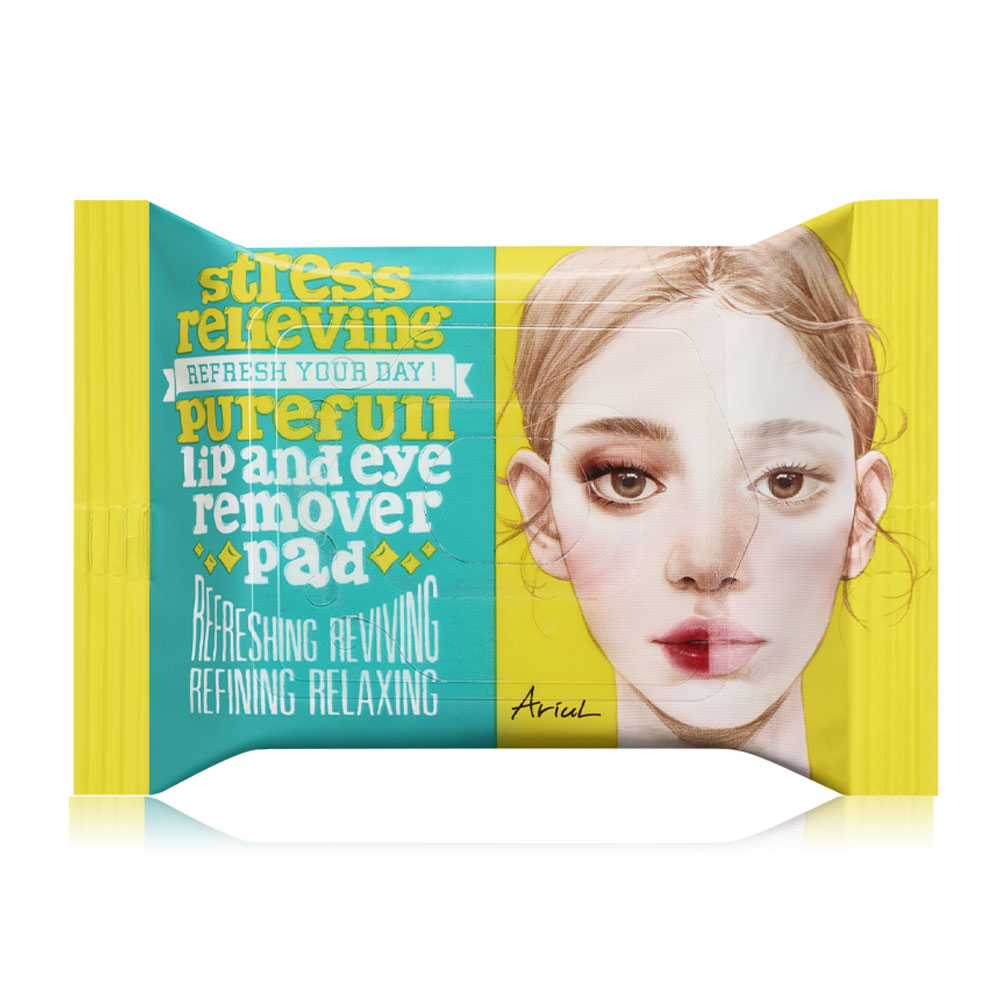 ARIUL Stress Relieving Purefull Lip And Eye Remover Pad 30 Pads