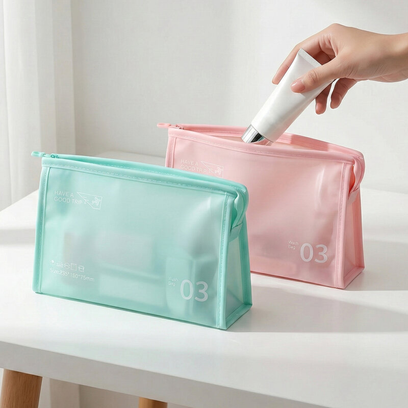 KVY Triangular Waterproof Cosmetic Bag #Mint Green
