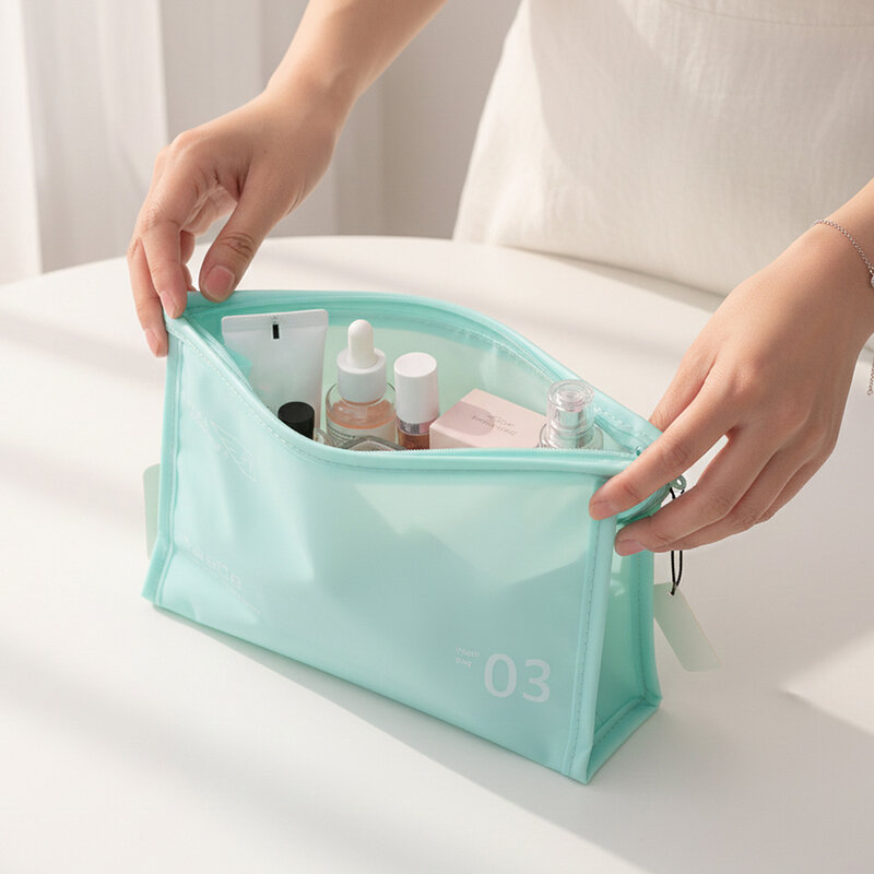 KVY Triangular Waterproof Cosmetic Bag #Mint Green