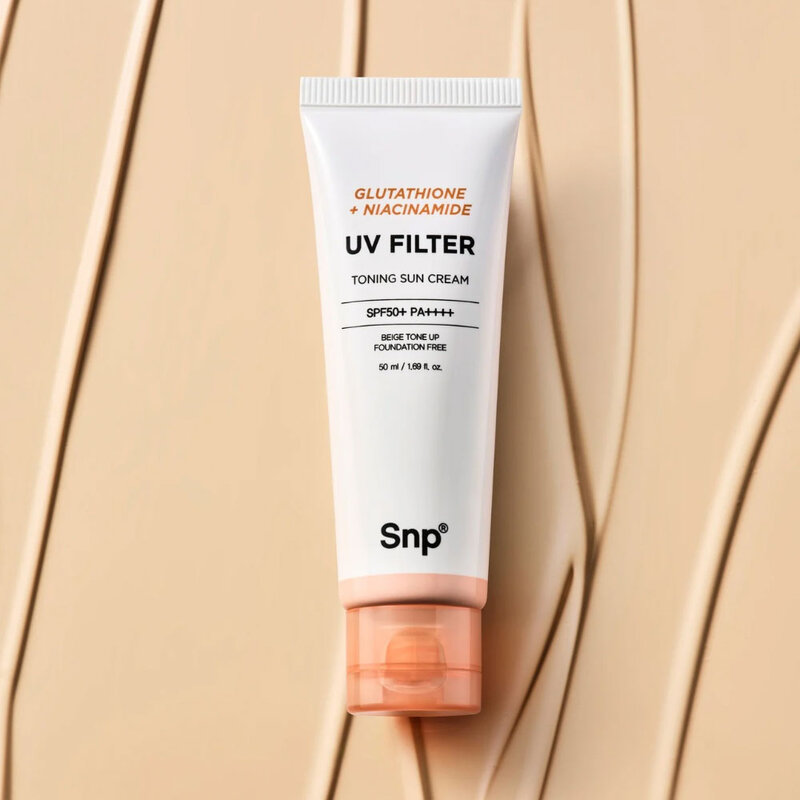 SNP Glutathione Niacinamide UV Filter Toning Sun Cream Set [50ml + 20ml]