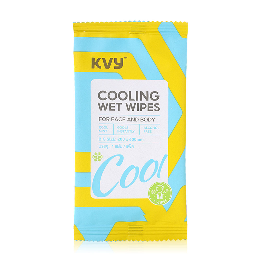 KVY Cooling Wet Wipes 1 Sheet #Mint