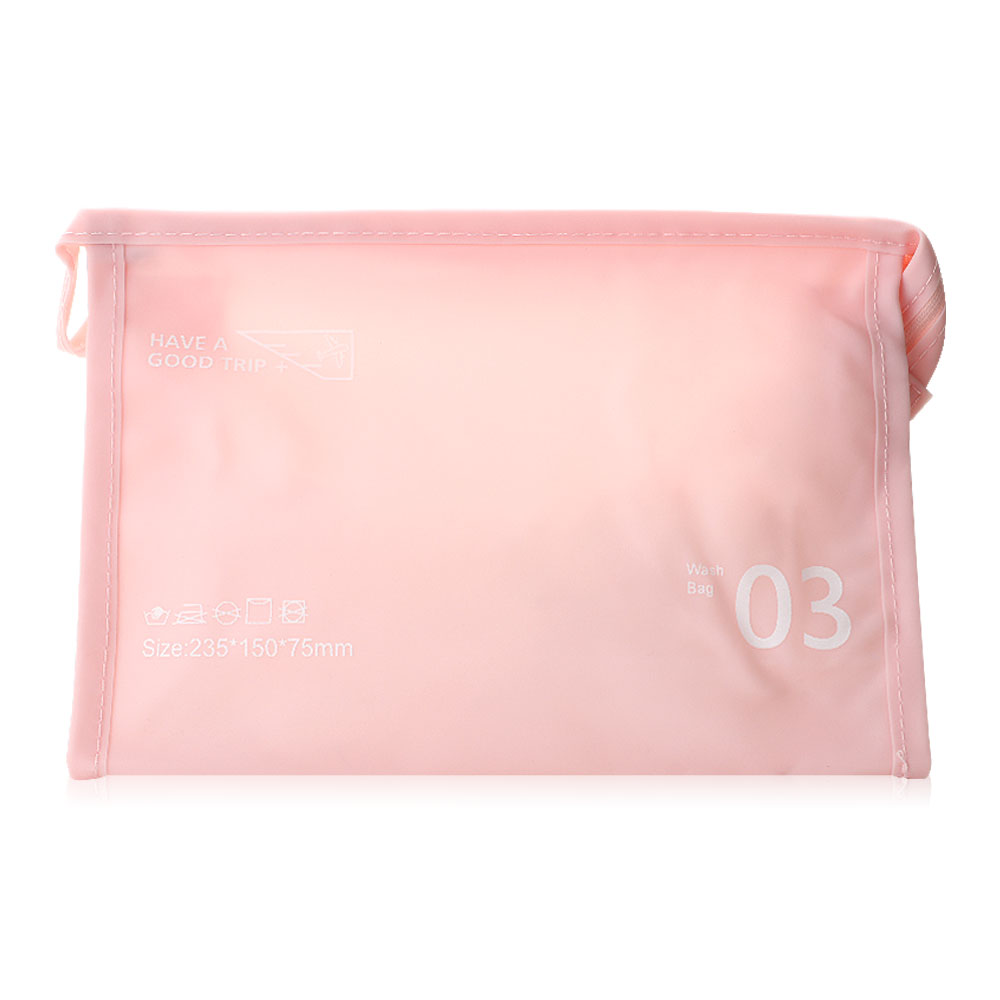 KVY Triangular Waterproof Cosmetic Bag #Pink