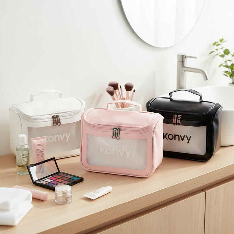 Konvy Waterproof Cosmetic Bag #Pink