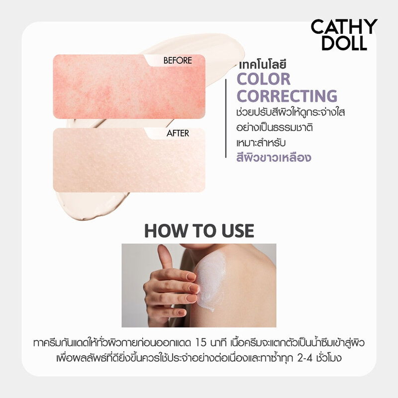 Cathy Doll CC Body Sun Primer SPF50+ PA++++ 140ml #Green Base