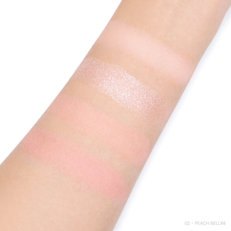 Mei Linda Glitter On Shadow Palette 6.8g #02 Peach Bellini