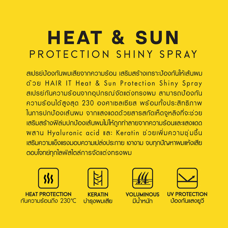 Hair It Heat & Sun Protection Shiny Spray 100g