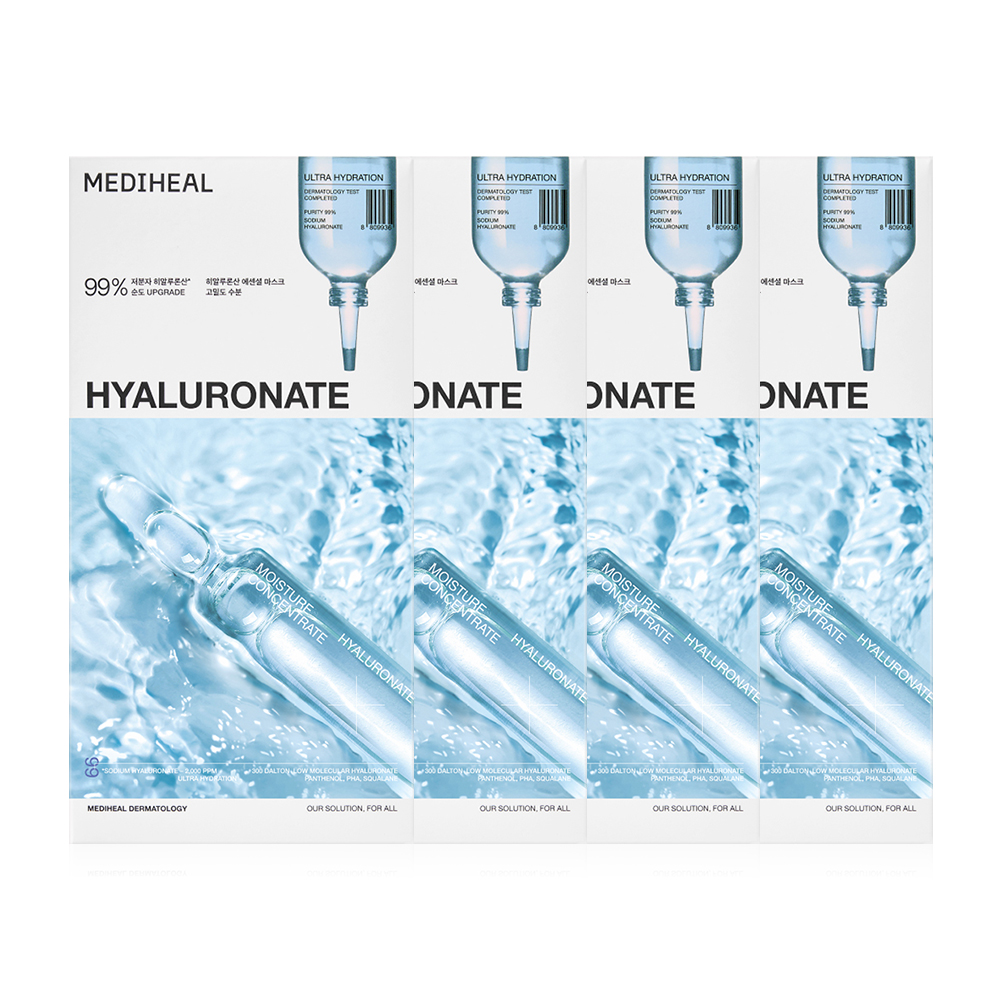 Mediheal Hyaluronate Essential Mask Ultra Hydration Box [24ml x 4pcs]