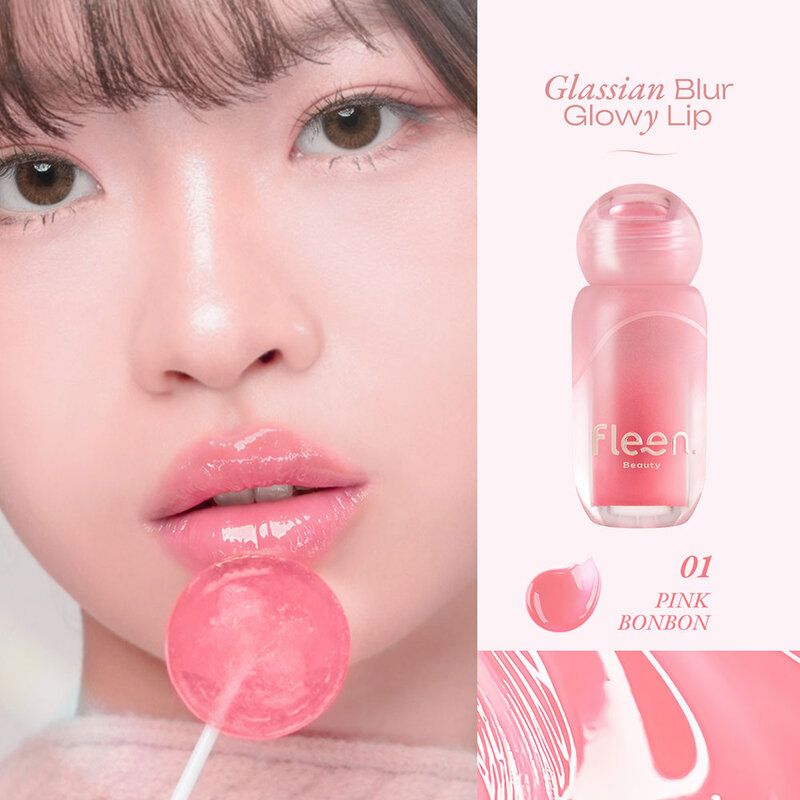 Fleen Beauty Glassian Blur Glowy Lip 3.2g #01 Pink Bonbon