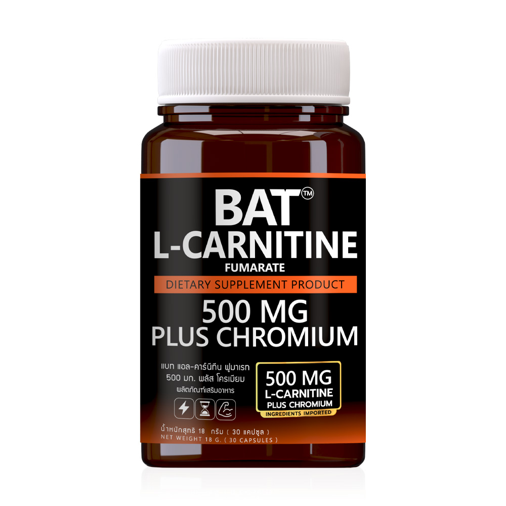 BAT L-Carnitine FUMARATE 500 mg Plus Chromium 30 Capsules
