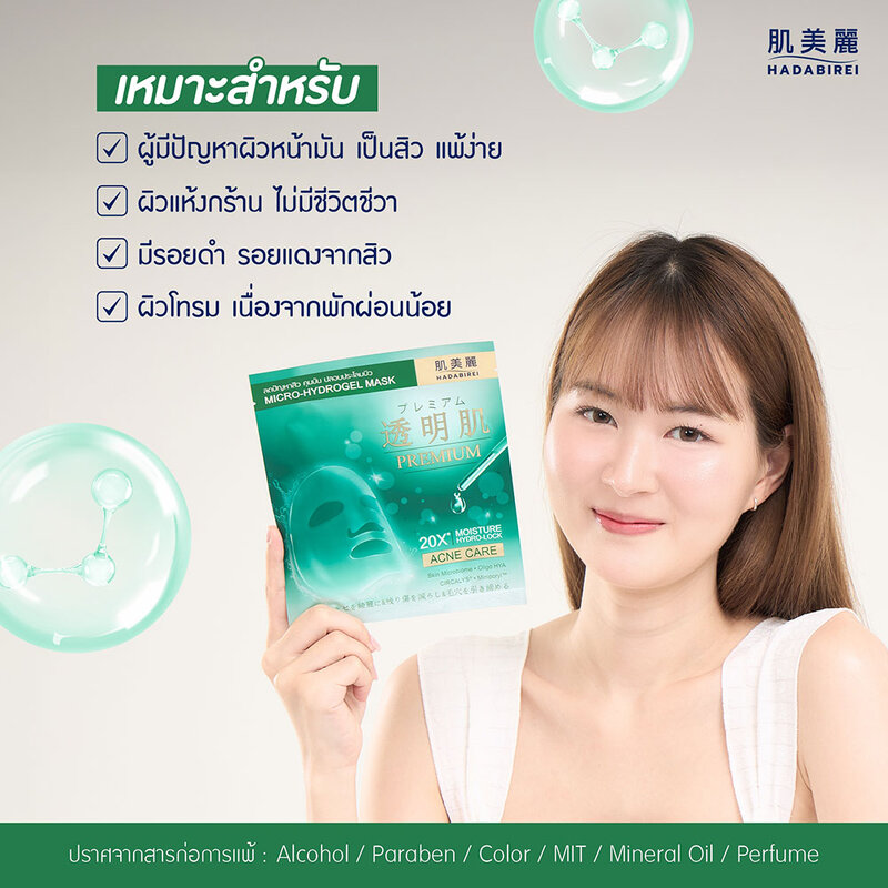 HADABIREI Premium Acne Care Micro-HydroGel Mask 20g