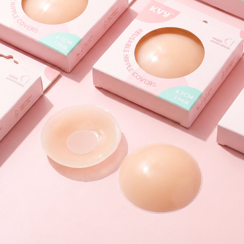 KVY Reusable Nipple Covers 6.5cm #Nude